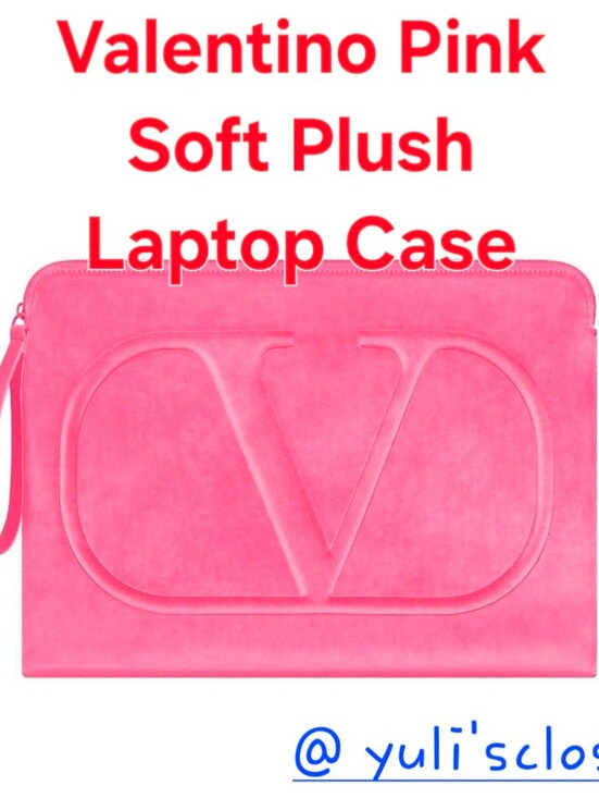 Valentino Handbags - VALENTINO PINK SOFT PLUSH LAPTOP CASE. NEW STILL IN TISSUE WRAPPED.